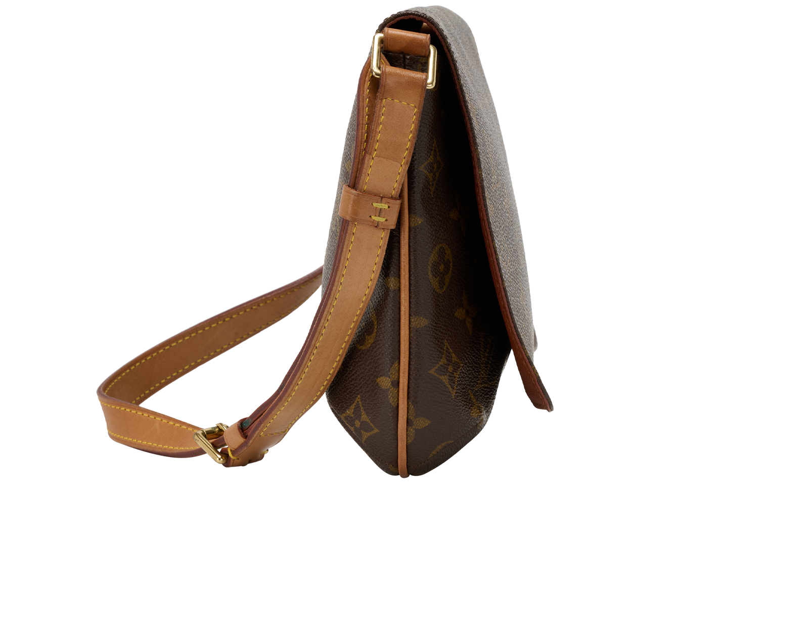 Musette Tango, &pound;450, Handbags, Brown, Brass, Side view